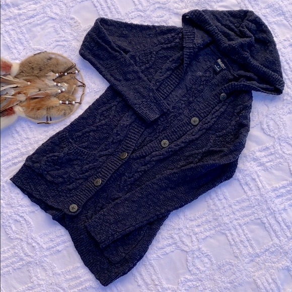 Lucky Brand Sweaters - {Lucky Brand} Cable Knit Cardigan in Navy